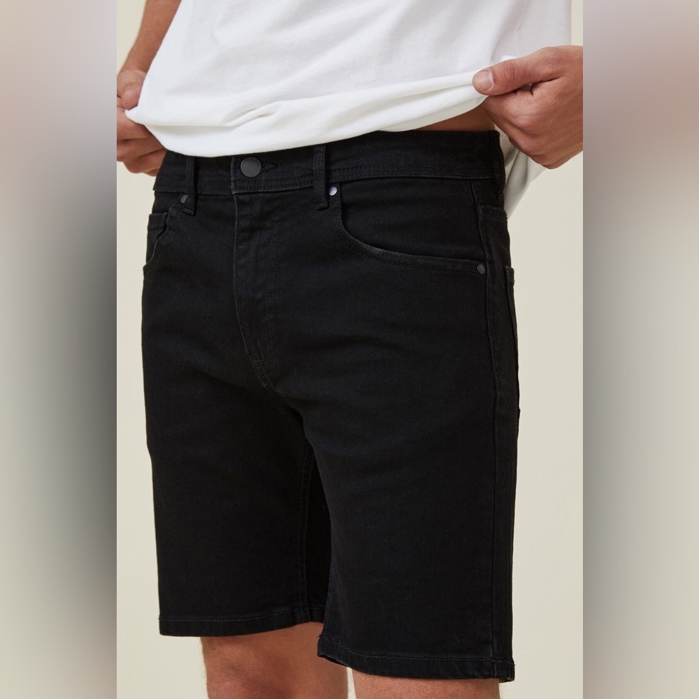 Cotton On Mens Straight Short | Size:34, Black